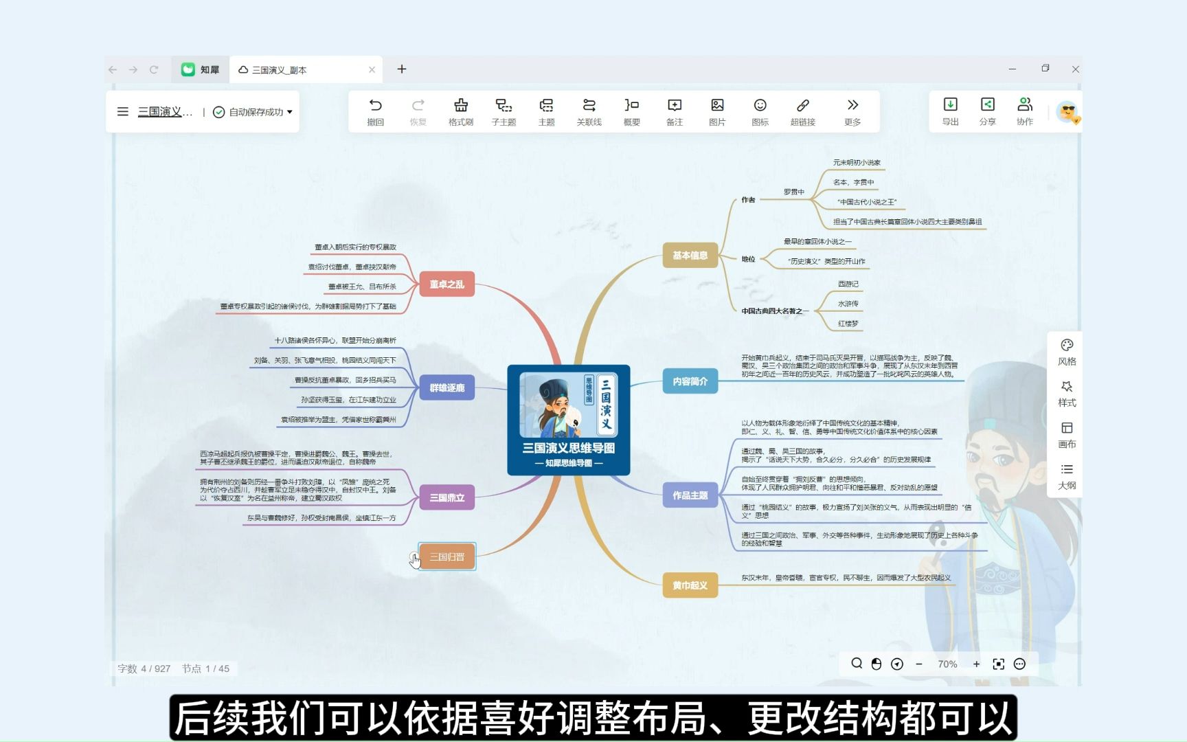 三国演义思维导图怎么画?手把手教你入门!!哔哩哔哩bilibili