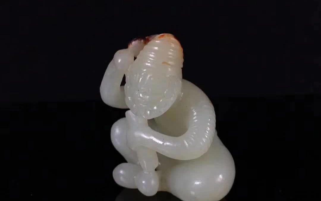 老和田玉胡人把件