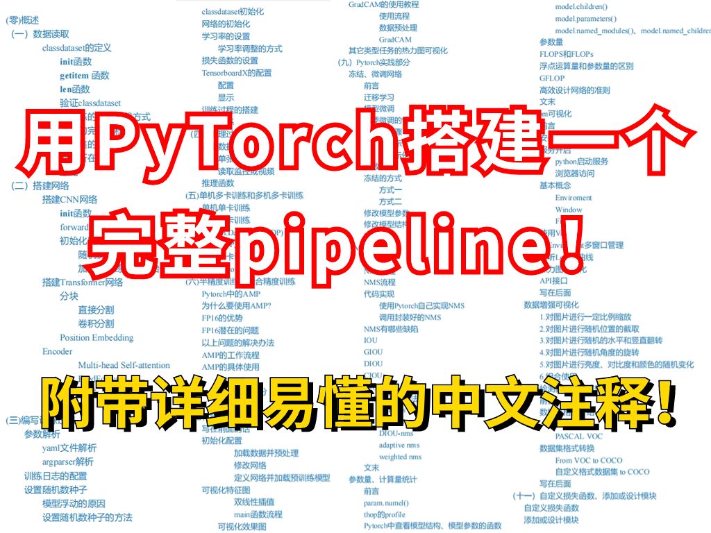 用PyTorch搭建一个完整的pipline!看完轻松找出论文火项目中的代码错误!明白最底层的原理!人工智能/机器学习深度学习/pytorch/pipline哔哩哔哩bilibili