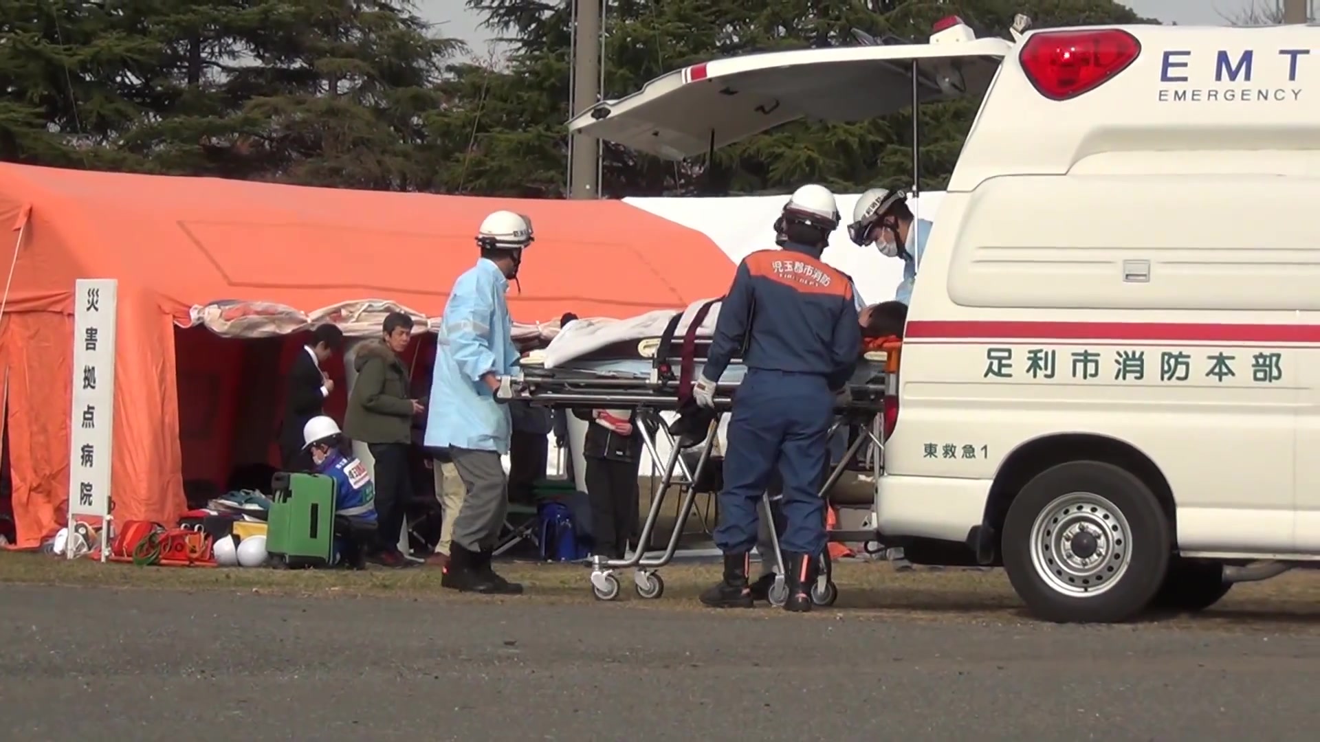 日本救护车运送病人训练