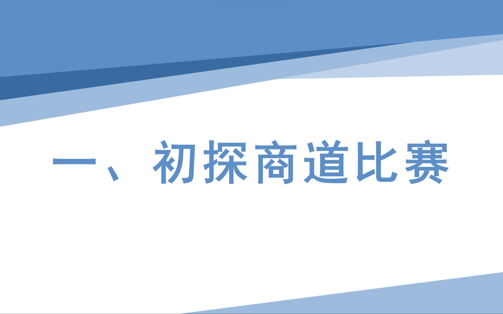 初探商道比赛(全国管理决策模拟大赛)哔哩哔哩bilibili