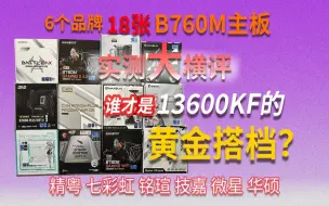 Télécharger la video: 谁才是搭配英特尔I5 13600KF的理想主板？技嘉主板 D5黑科技 技嘉售后 放心享售 微星七彩虹精粤铭瑄华硕B760M重炮手小雕终结者雪之梦实测大横评