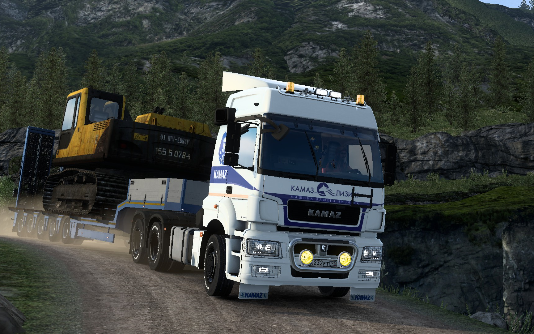 ets2kamaz卡玛兹矿山运输挖掘机上promodsrus地图欧洲卡车模拟2