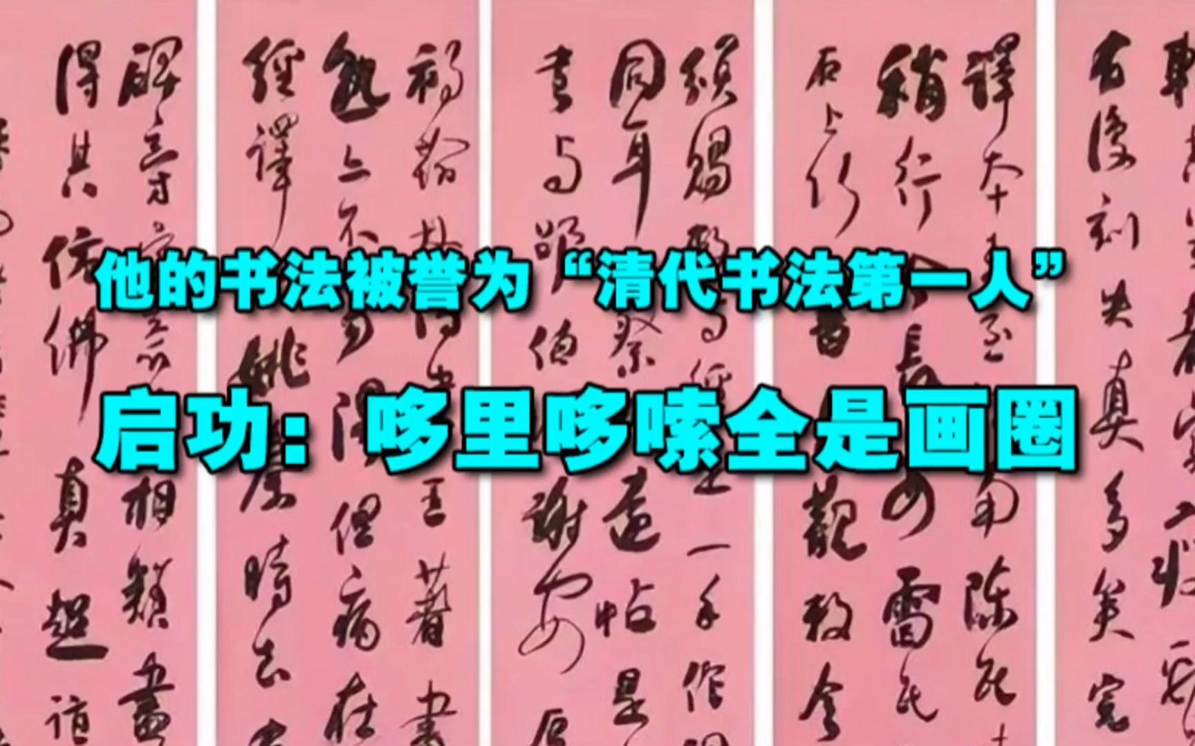 他的书法被誉为“清代书法第一人”,启功:哆里哆嗦全是画圈哔哩哔哩bilibili