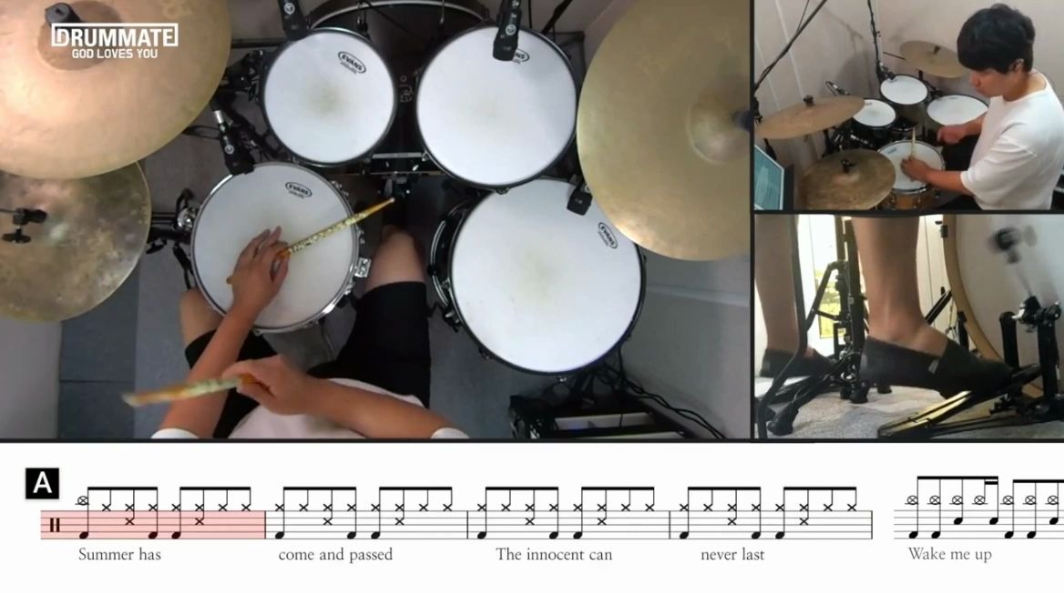 [图]【架子鼓 翻奏】动态鼓谱 Wake Me Up When September Ends - Green Day (★★☆☆☆) Drum Cover