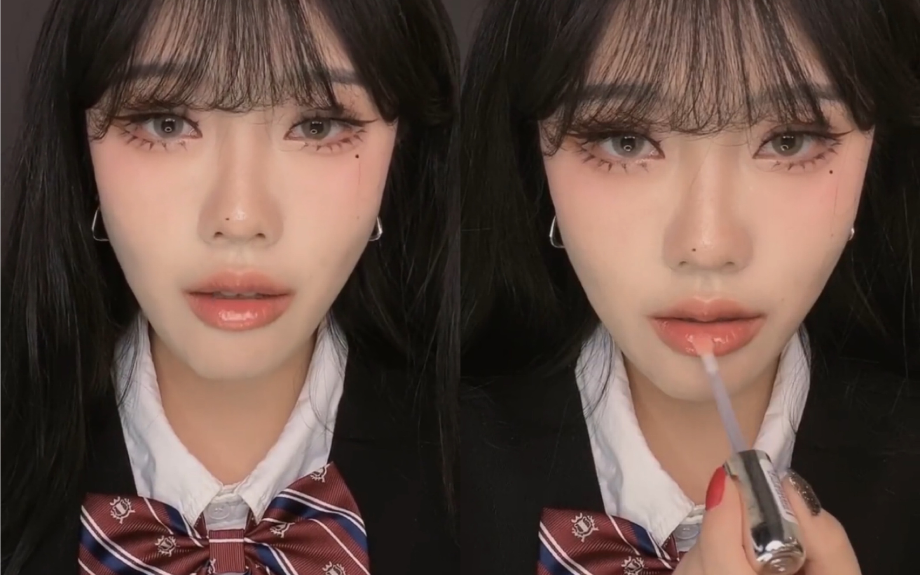 学生妆容,粉嫩嘟嘟唇