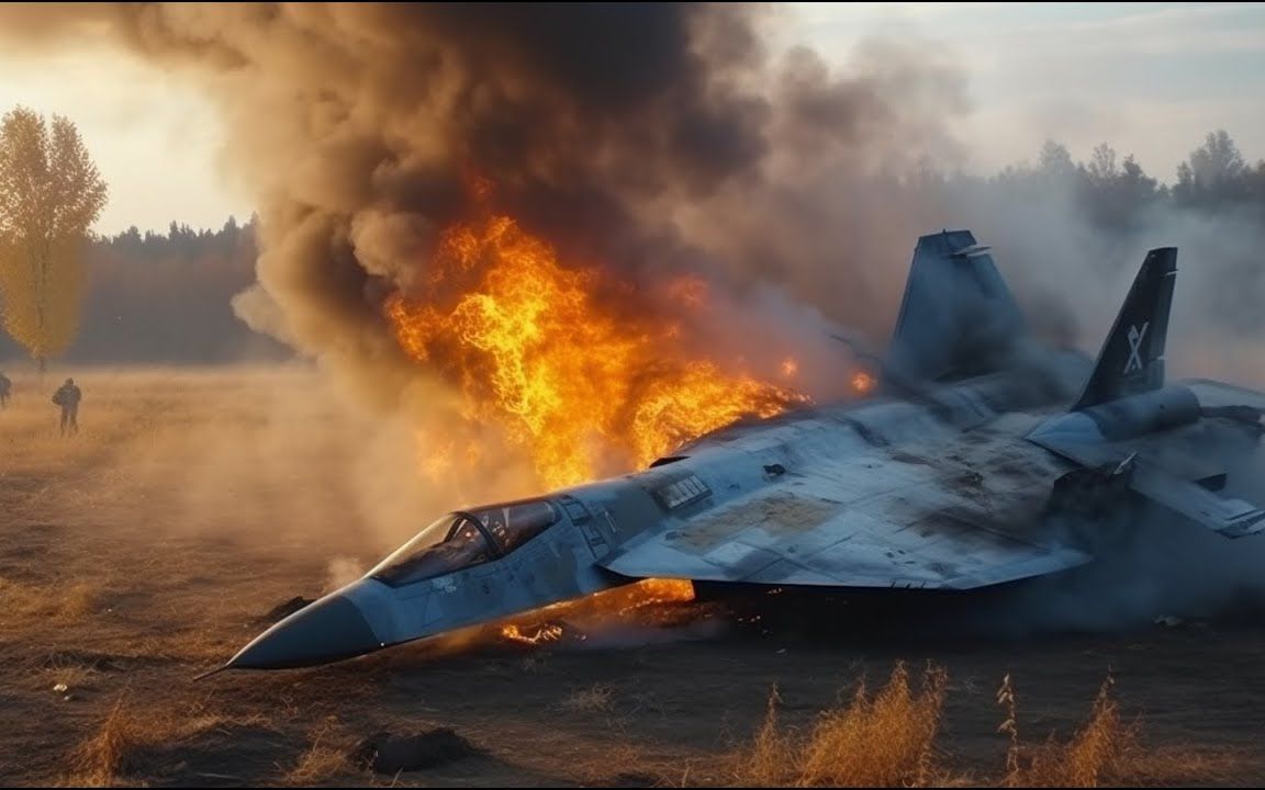 乌克兰新的美国提供的 f-16 战斗机击落了最后一架俄罗斯苏霍伊 su-57