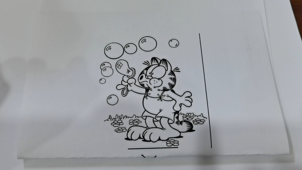 星星学堂-云课堂-(黑白简笔画-加菲猫)