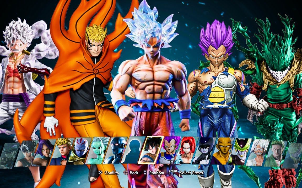 【jump大乱斗】: 自在极易悟空,紫发贝吉塔,重离子鸣人等全人物mod