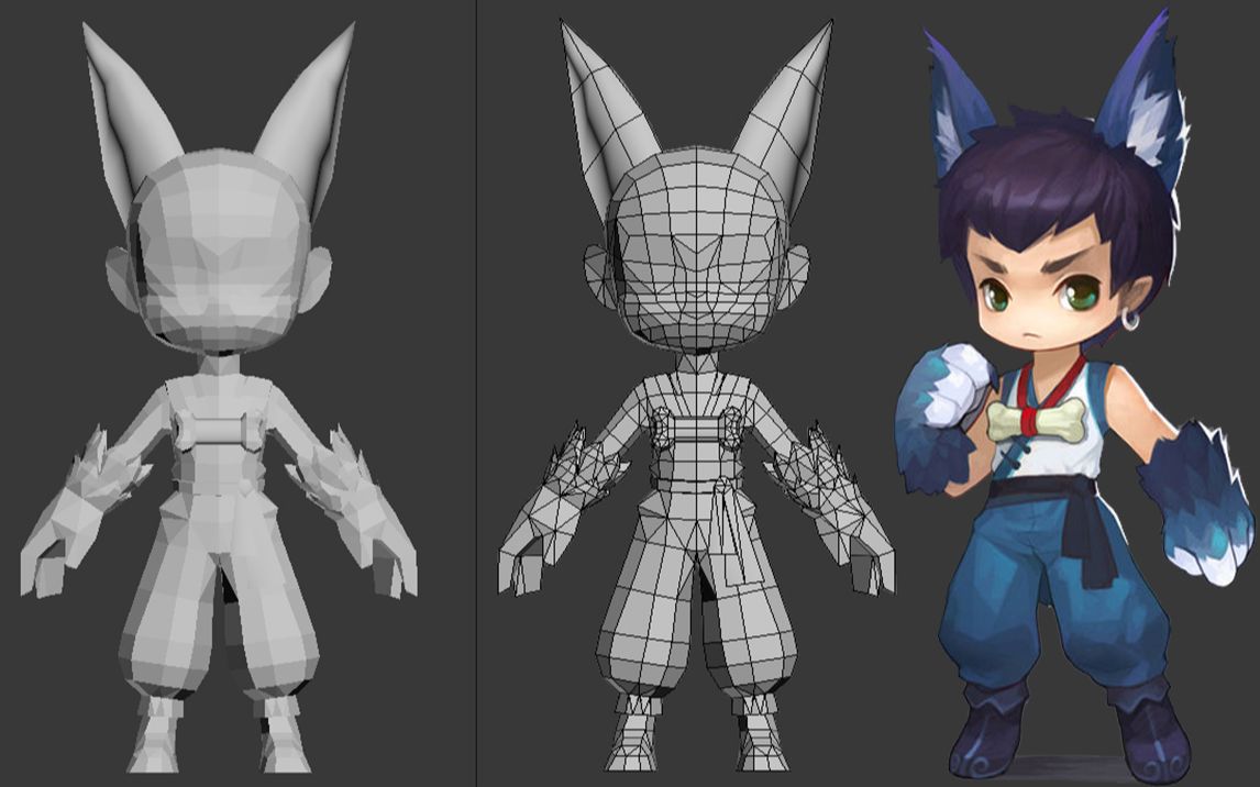 3dmax建模:零基础学习卡通小男孩角色建模布线教程