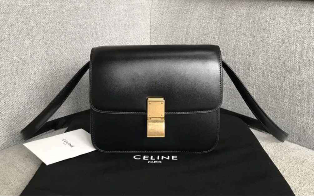 celine teen classic瑟琳中号尺寸黑色经典box包包来啦 完美尺寸