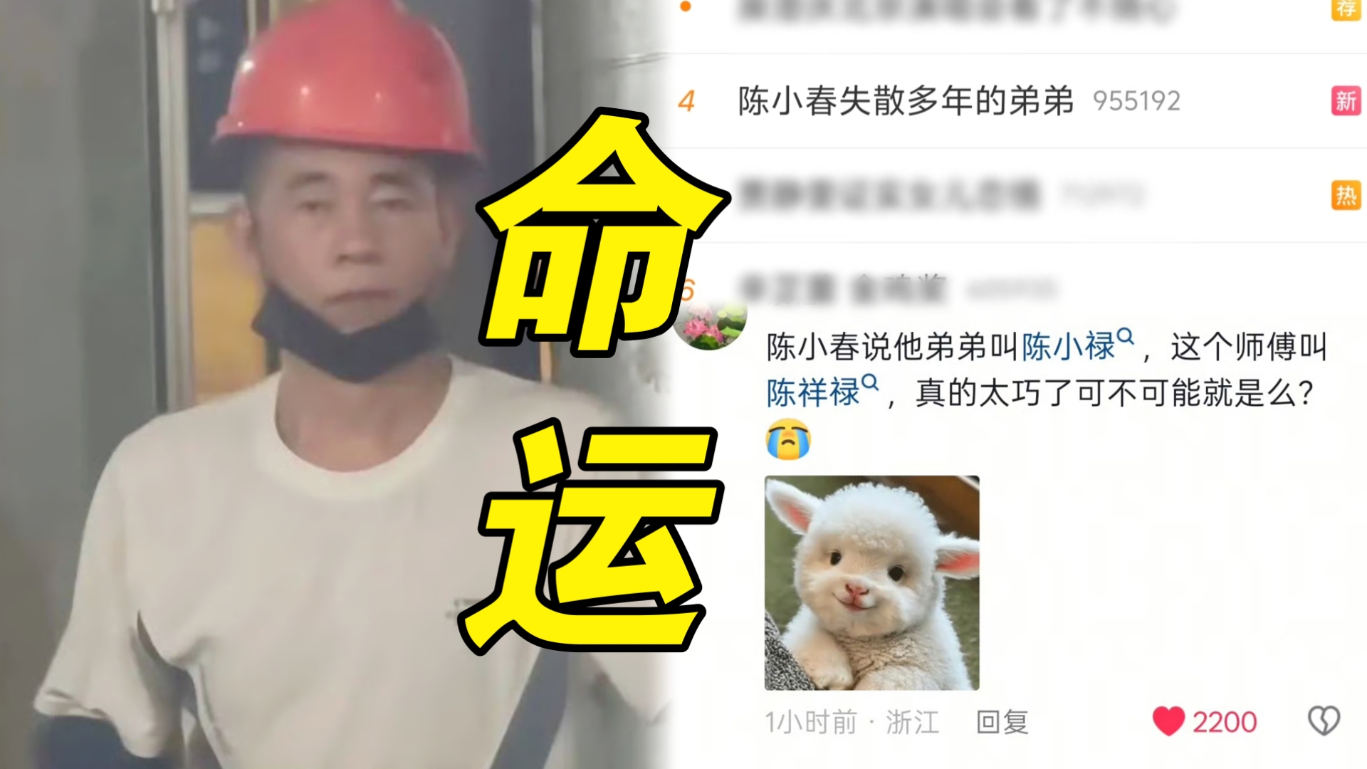 陈小春看到热搜要哭了！当年被三千块卖掉的亲弟弟疑似被网友找着了！媳妇应采儿的评论区也被沦陷！都在让她看看是不是真小叔子！网友真是什么