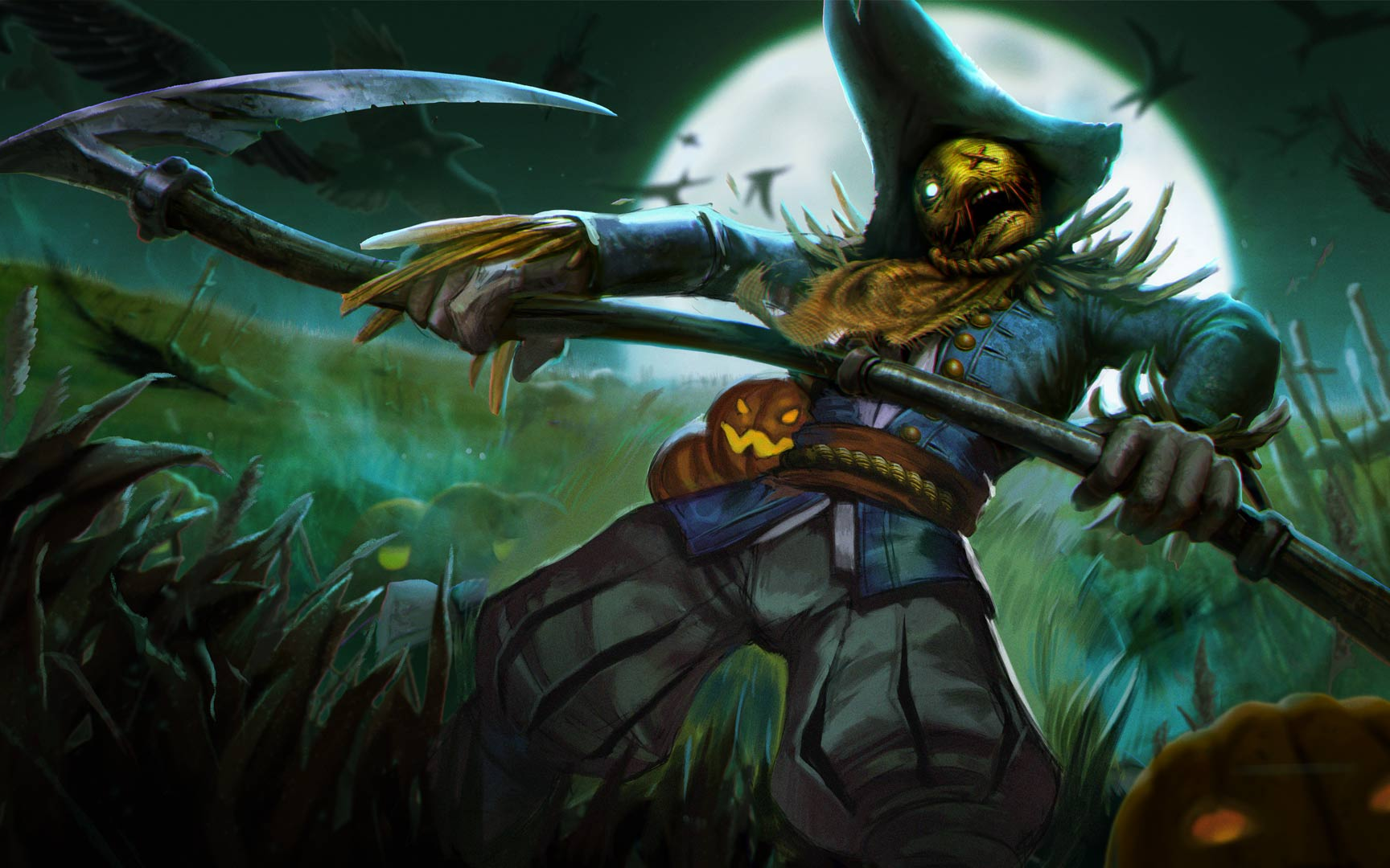 vainglory虚荣新皮肤展示稻草人巴蒂斯特风油精真的帅