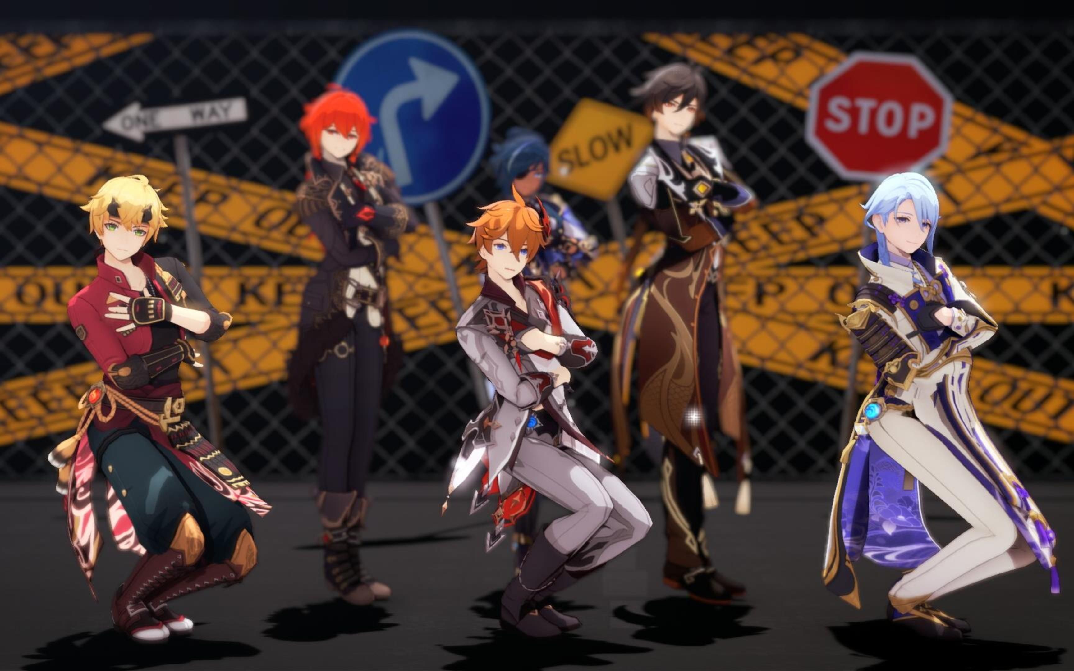 【原神mmd 4k超清】成男团斯哈斯哈79(*07﹃`*)