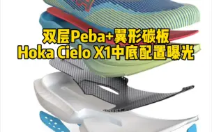 Download Video: 双层Peba+翼形碳板，Hoka Cielo X1中底配置曝光