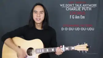 Video herunterladen: 【Charlie Puth】We Don't Talk Anymore吉他教学 原版+简单版