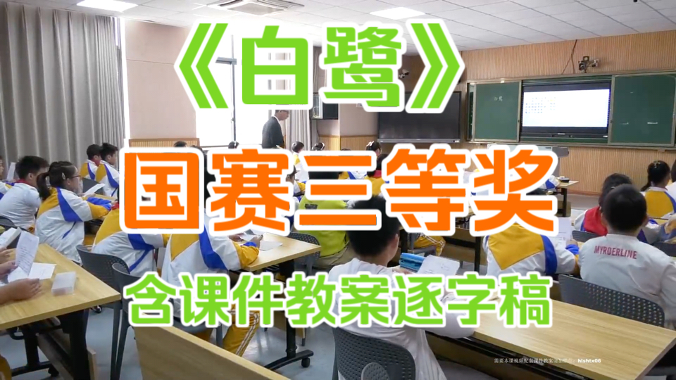 《白鹭》优质课示范课公开课 【国赛三等奖】(含课件教案逐字稿)哔哩哔哩bilibili