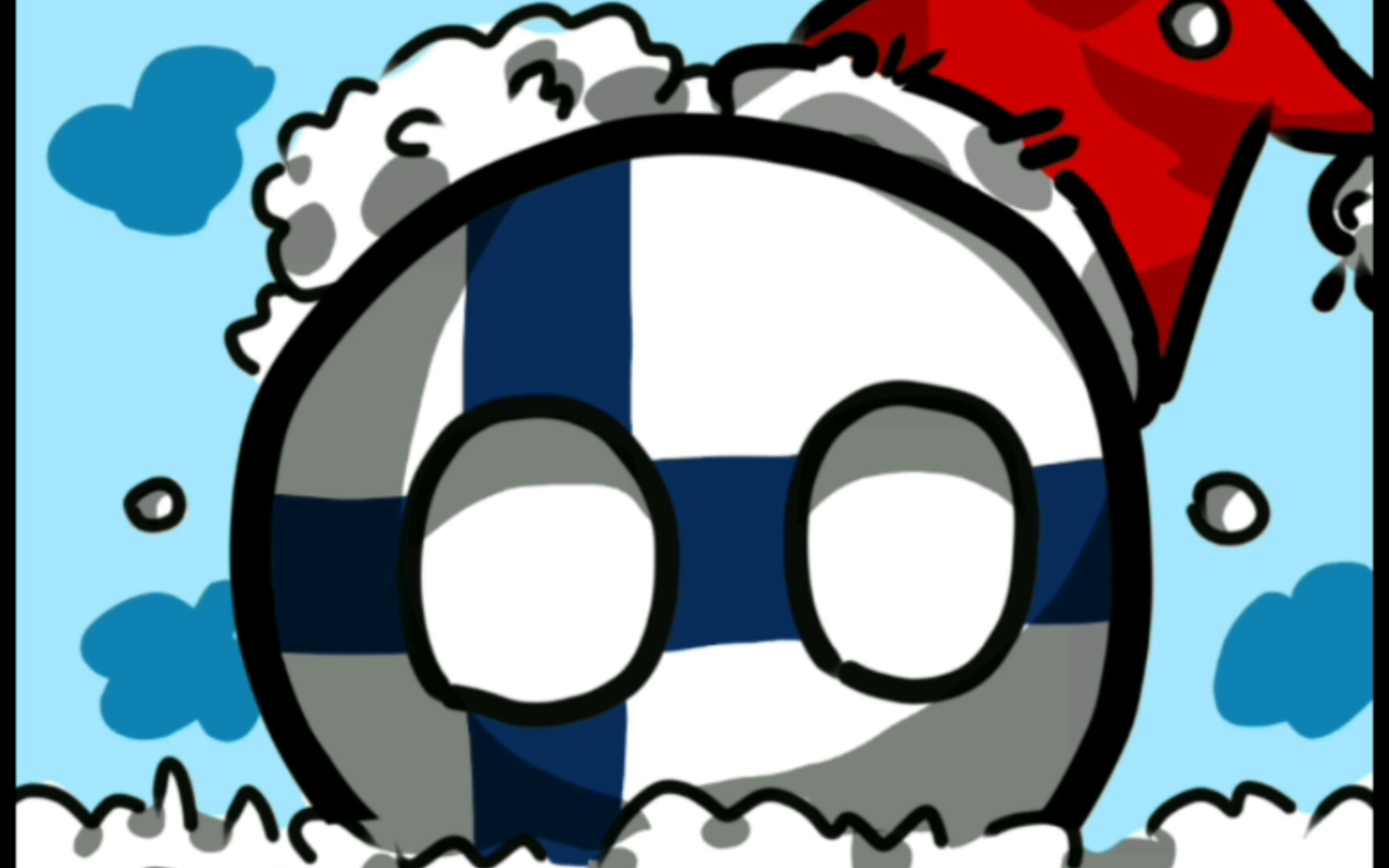 【波兰球】你看雪在说芬兰语,圣诞节来了,芬兰祝你圣诞节快乐.