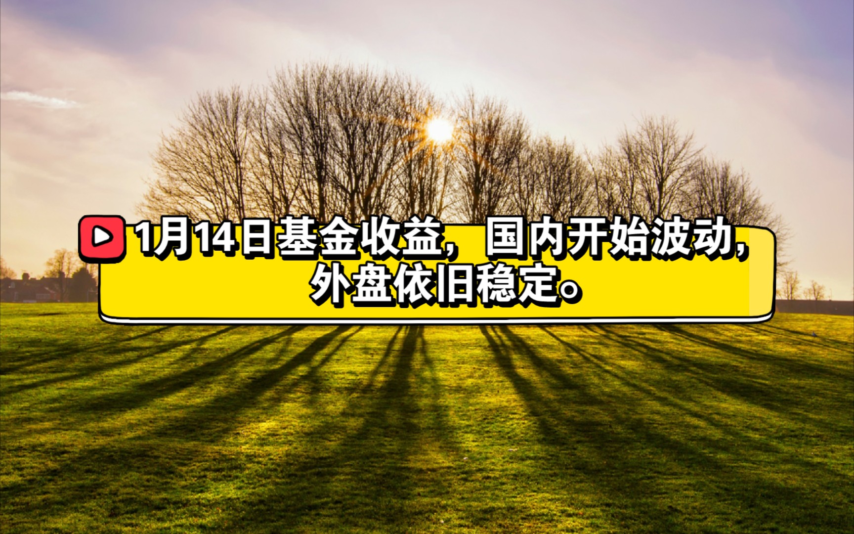 1月14日基金收益,国内开始波动,外盘依旧稳定.哔哩哔哩bilibili