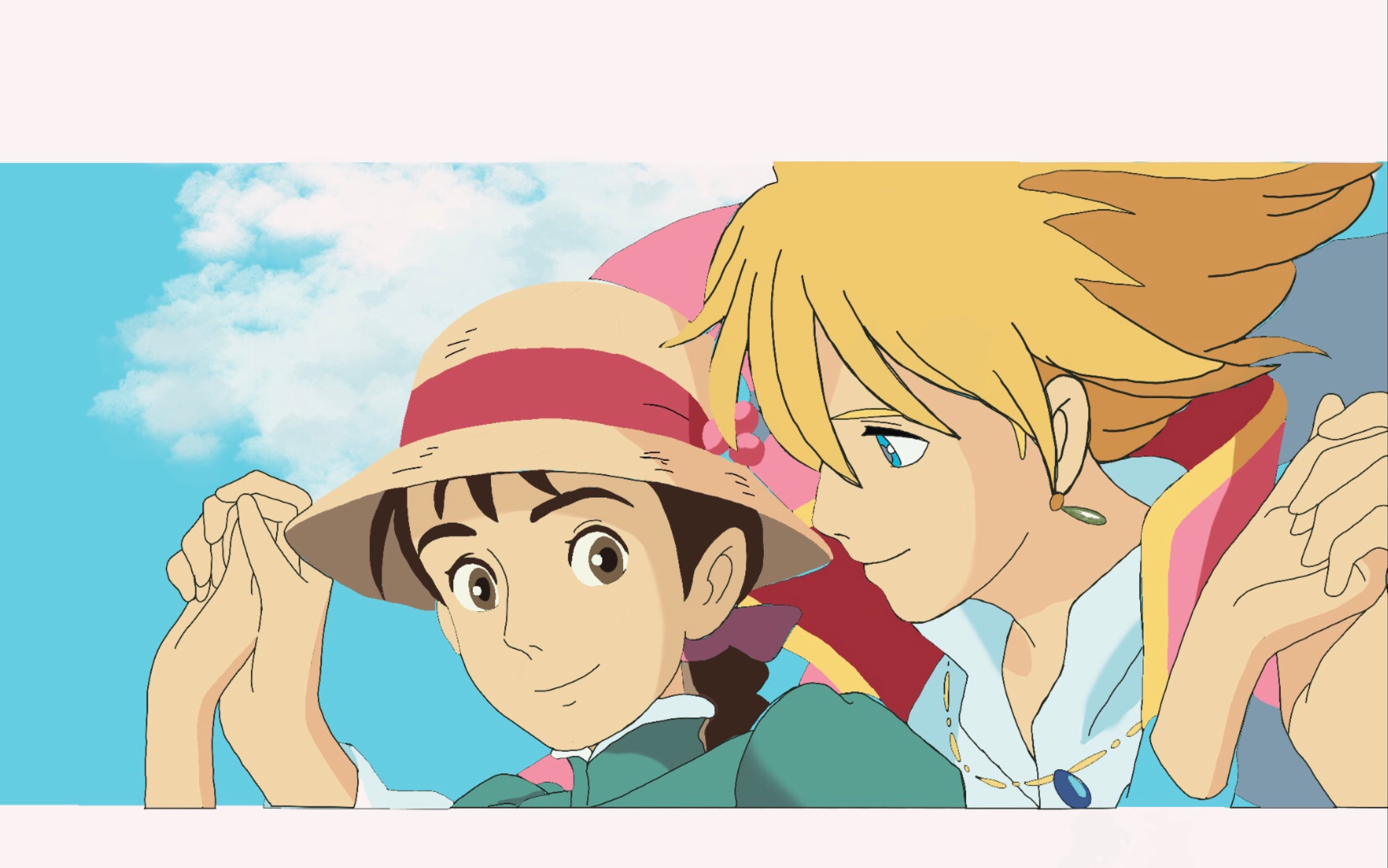 哈尔的移动城堡,最喜欢的动漫今天总于给画出来了