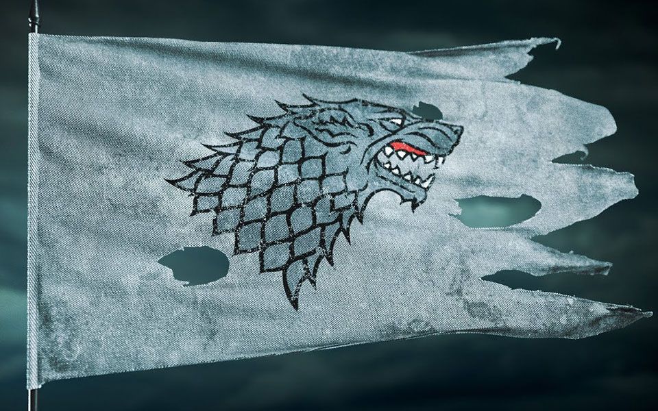 c4d教程飘动的史塔克家族图腾旗帜含项目文件下载