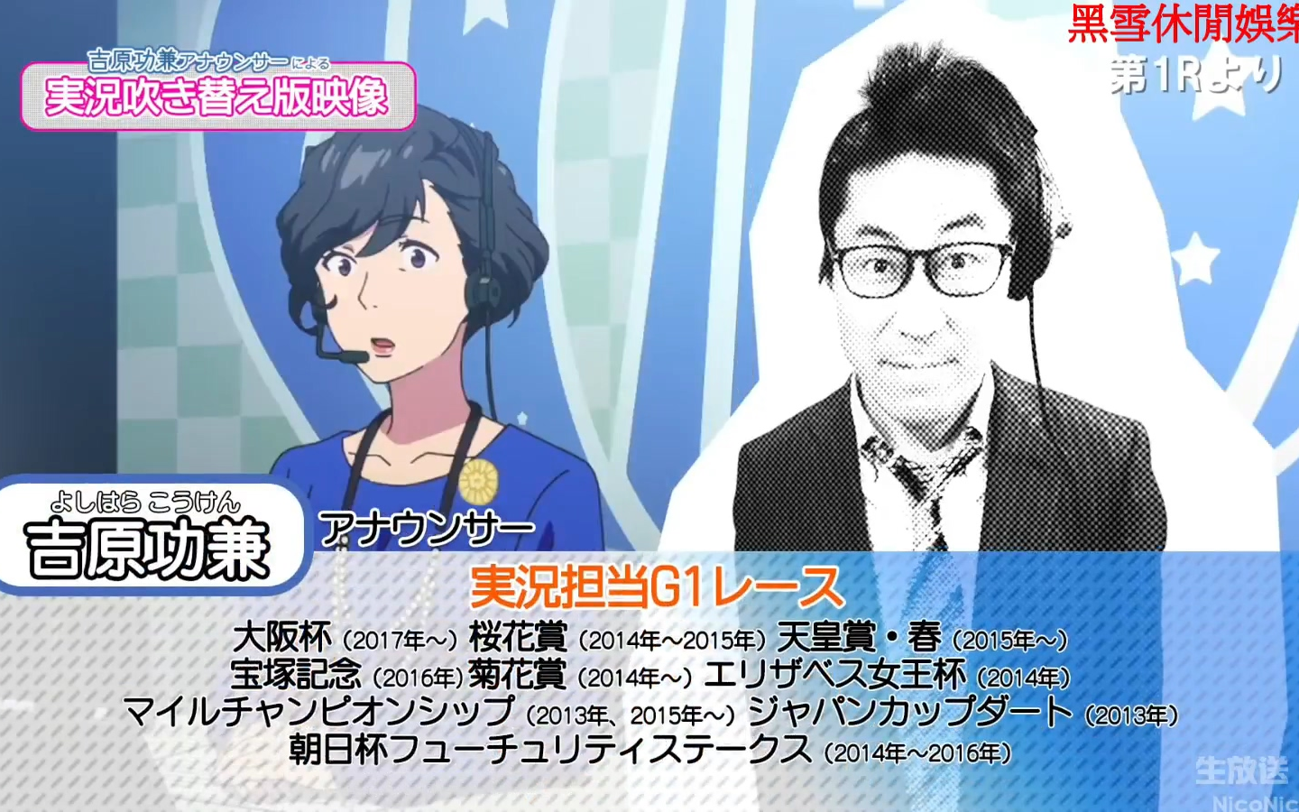 吉原功兼アナウンサーによる「アニメ『ウマ娘』第1r～第4r 実況吹き