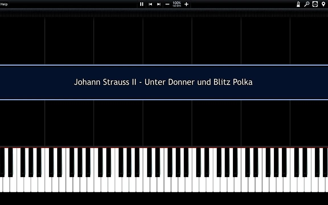 [图]钢琴版-小约翰.施特劳斯 雷鸣电闪波尔卡 Johann Strauss II - Unter Donner und Blitz Polka