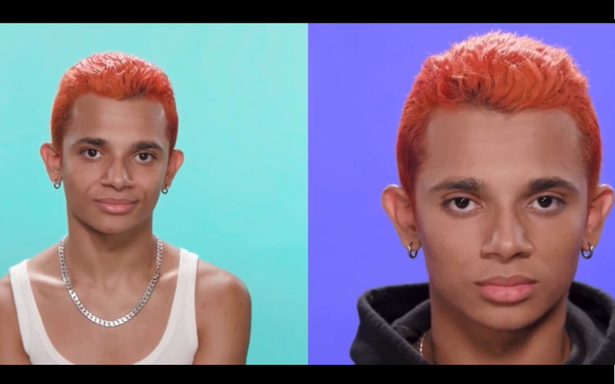 欧美男生化妆技术都这么厉害的嘛仿妆妆后太妖艳了