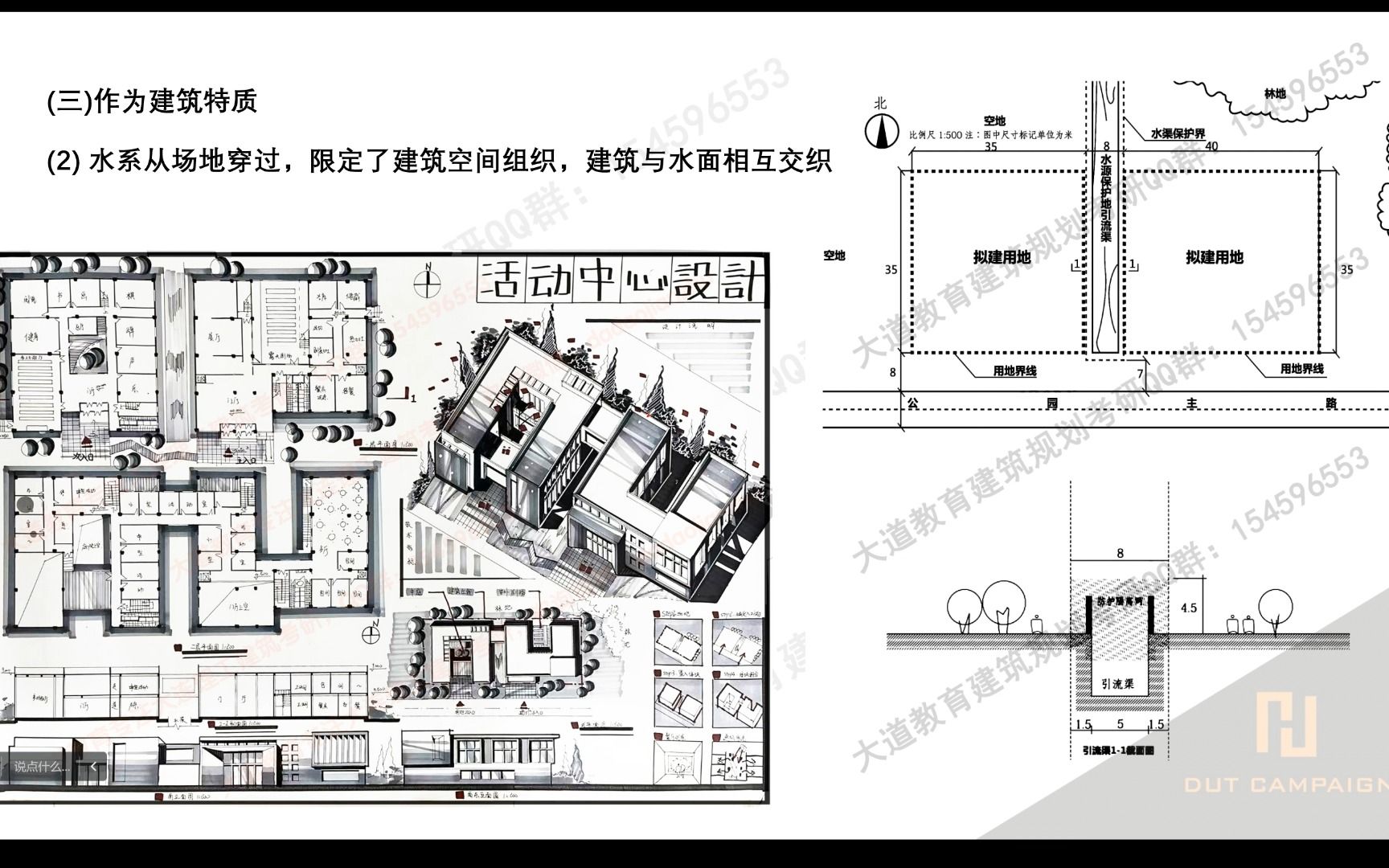 建筑快题设计方法1(滨水景观应对策略)哔哩哔哩bilibili