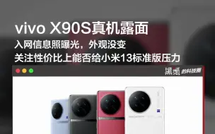 Descargar video: vivo X90S入网信息曝光真机照，沿用缎带云阶设计，外观不变