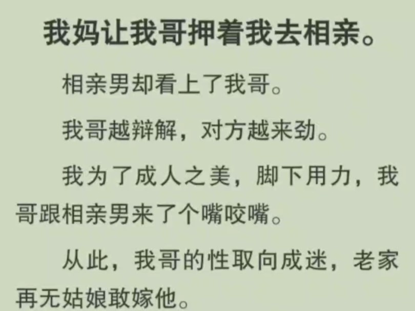 我妈强迫我相亲,可相亲对象看上了我哥,为躲避对方骚扰,我向父母提议送他去国外,可那个地方只生产人妖哔哩哔哩bilibili