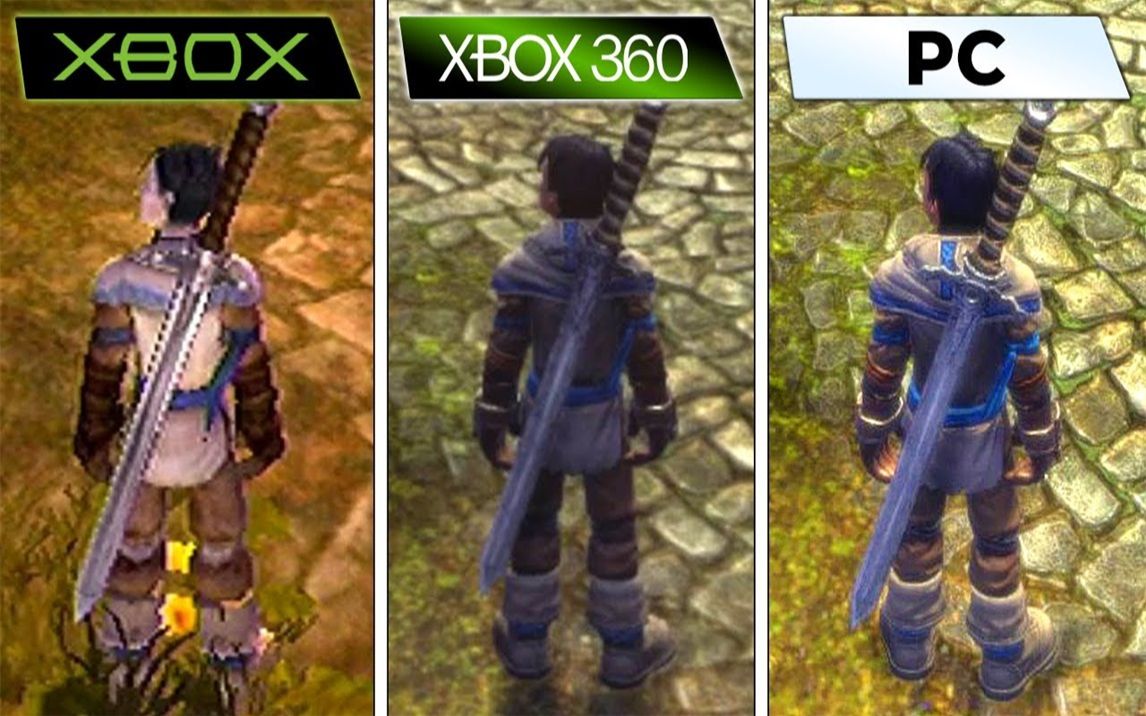 [图]《神鬼寓言：失落之章》（2005年）Xbox vs Xbox 360 vs PC 游戏对比