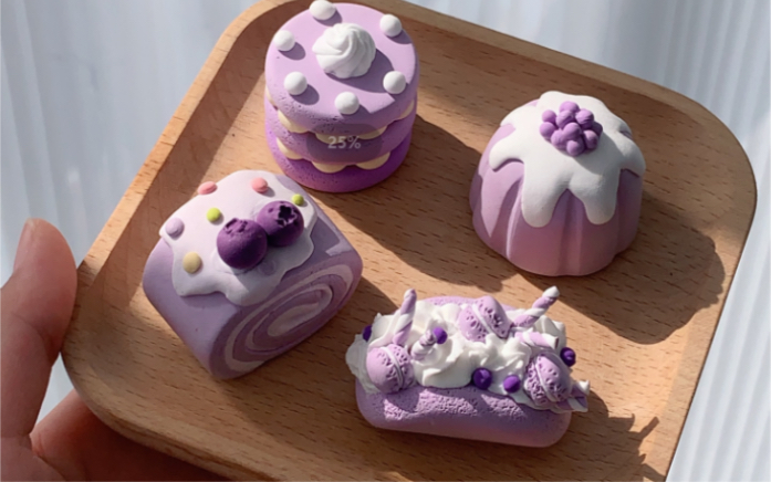 粘土教程丨今日是紫色系列甜品合集!