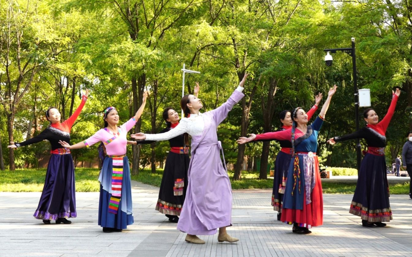 [图]静静老师领跳广场舞《牧羊女神》歌醉舞美，好听好看好学