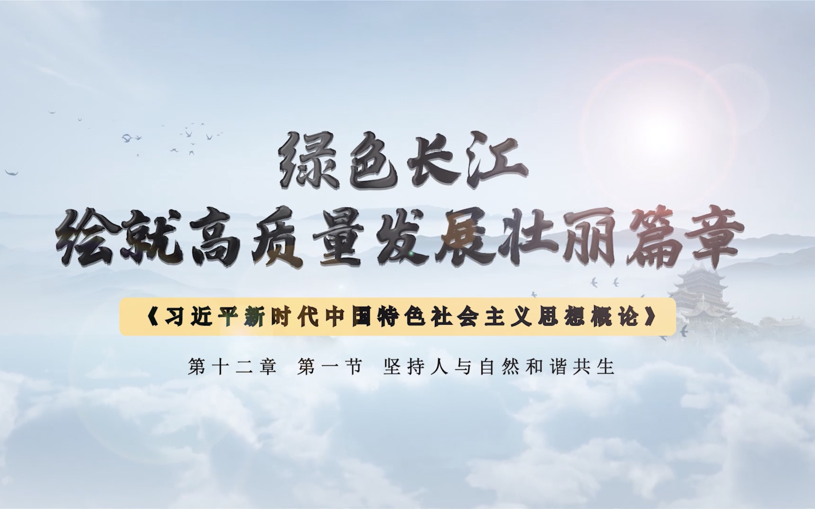 第八届全国高校大学生讲思政课公开课展示活动参赛作品——《绿色长江,绘就高质量发展壮丽篇章》哔哩哔哩bilibili