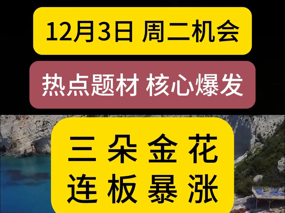 12月3日周二行情反转,大阳反攻,跨年主线,提前确定,一鸣惊人!哔哩哔哩bilibili