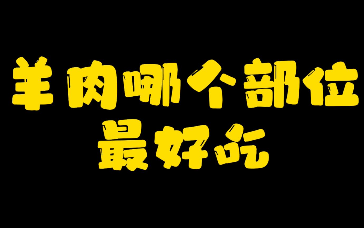 羊身上哪个部位的肉最好吃呢?不经常自己做饭的人还真分不清楚!哔哩哔哩bilibili