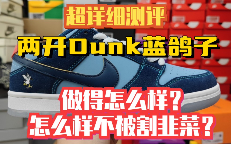 【现场实拍】两开Dunk蓝鸽子开箱,做得怎么样?怎么样不被割韭菜?哔哩哔哩bilibili