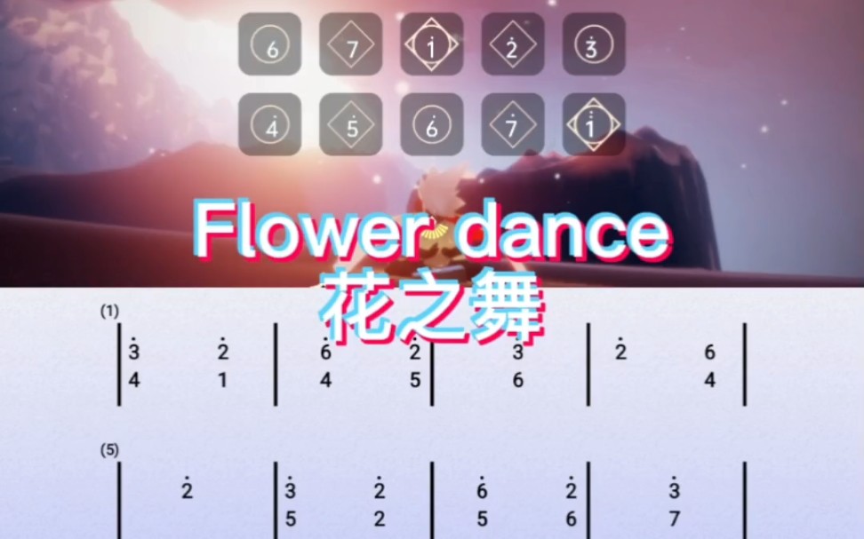 sky光遇琴谱Flower Dance(花之舞)琴谱教程.哔哩哔哩bilibili