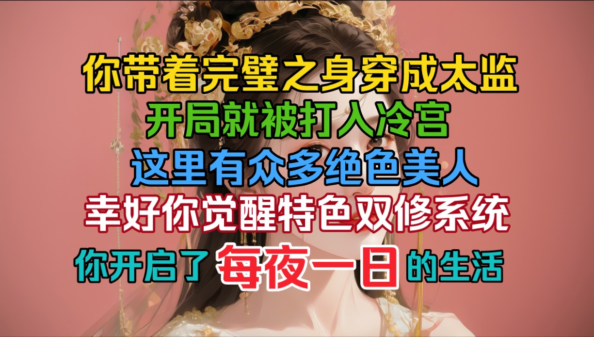 你带着完毕之神穿成一个太监,就被打入冷宫,这里有众多的绝色妃子,你觉醒双修系统,只要双修就能获得修为,于是你开启了每夜每日的生活!哔哩哔...