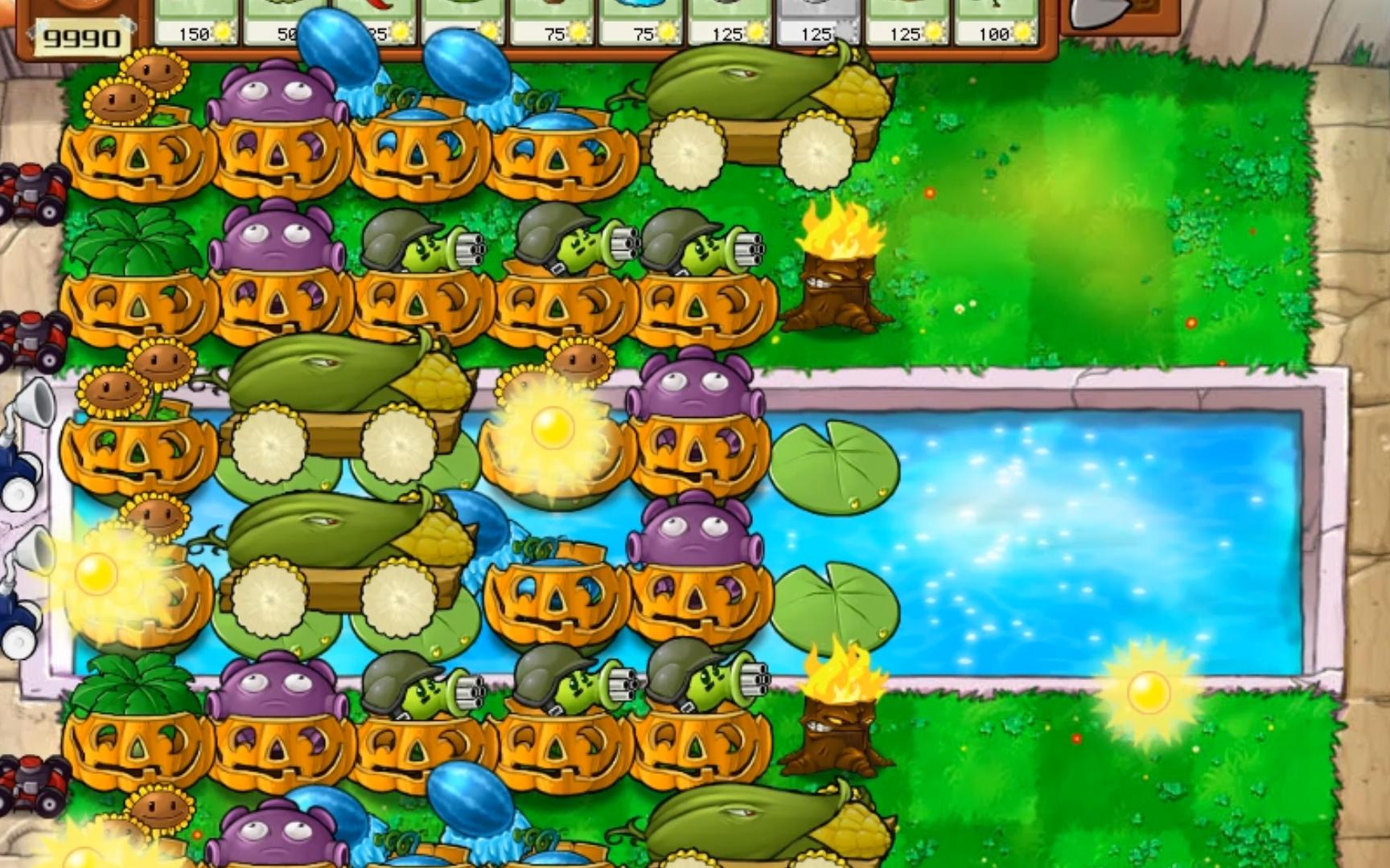 植物大战僵尸泳池无尽(4炮)(岸路机枪版)