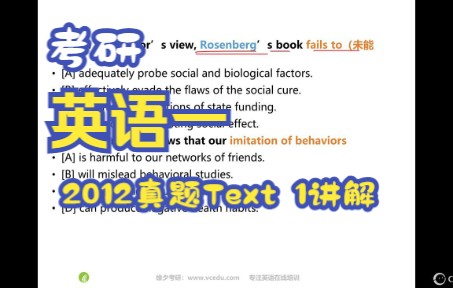 2012考研英语一Text1哔哩哔哩bilibili