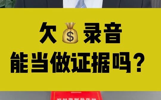 【法律常识】欠𐟒𐥽•音可以当做证据吗?哔哩哔哩bilibili