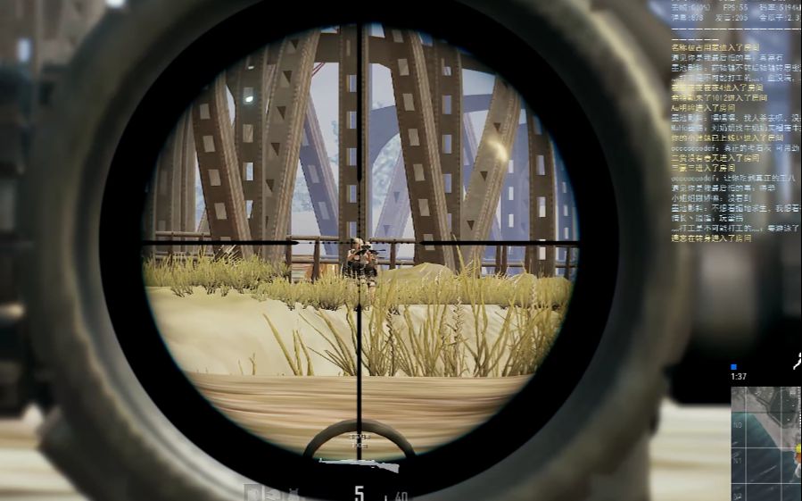 【绝地求生】当98k加8倍镜开启了超级瞄准会怎么样?