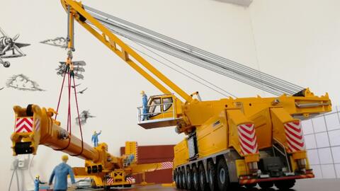 【Conrad】Prangl-Terex Ac1000 协助 Liebherr LG1750 完成组装