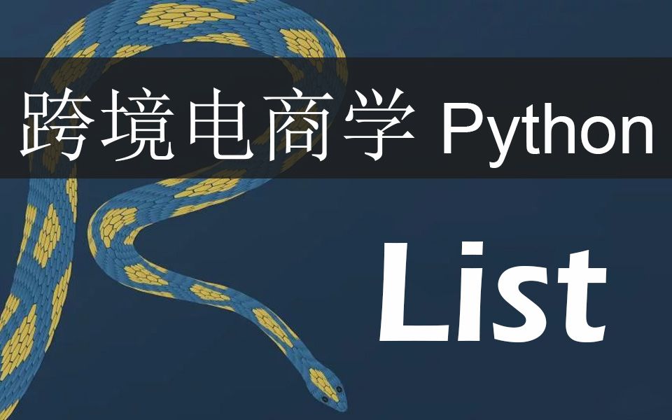 跨境电商运营们,和我一起学Python  基础篇1 List哔哩哔哩bilibili