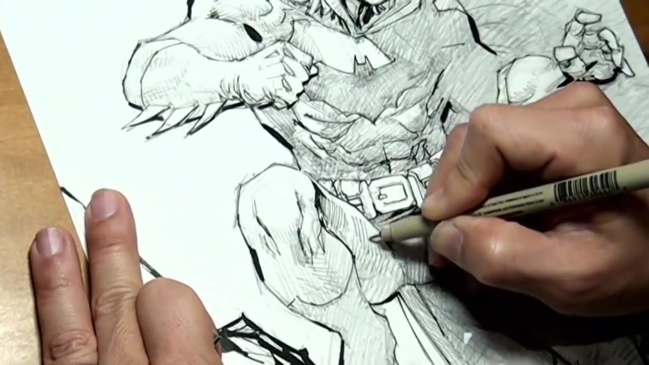 吉姆李jimlee着墨蝙蝠侠