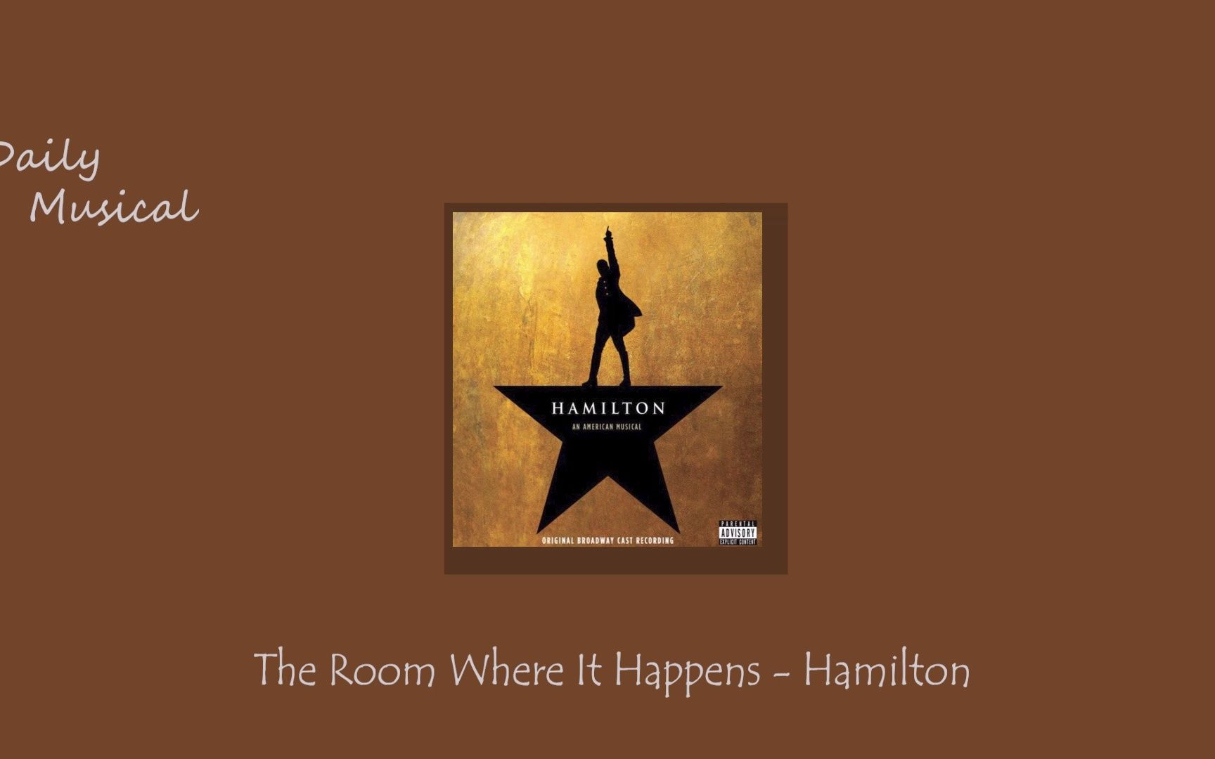 [图]音乐剧日推歌单 l Sunday l The Room Where It Happens - Hamilton