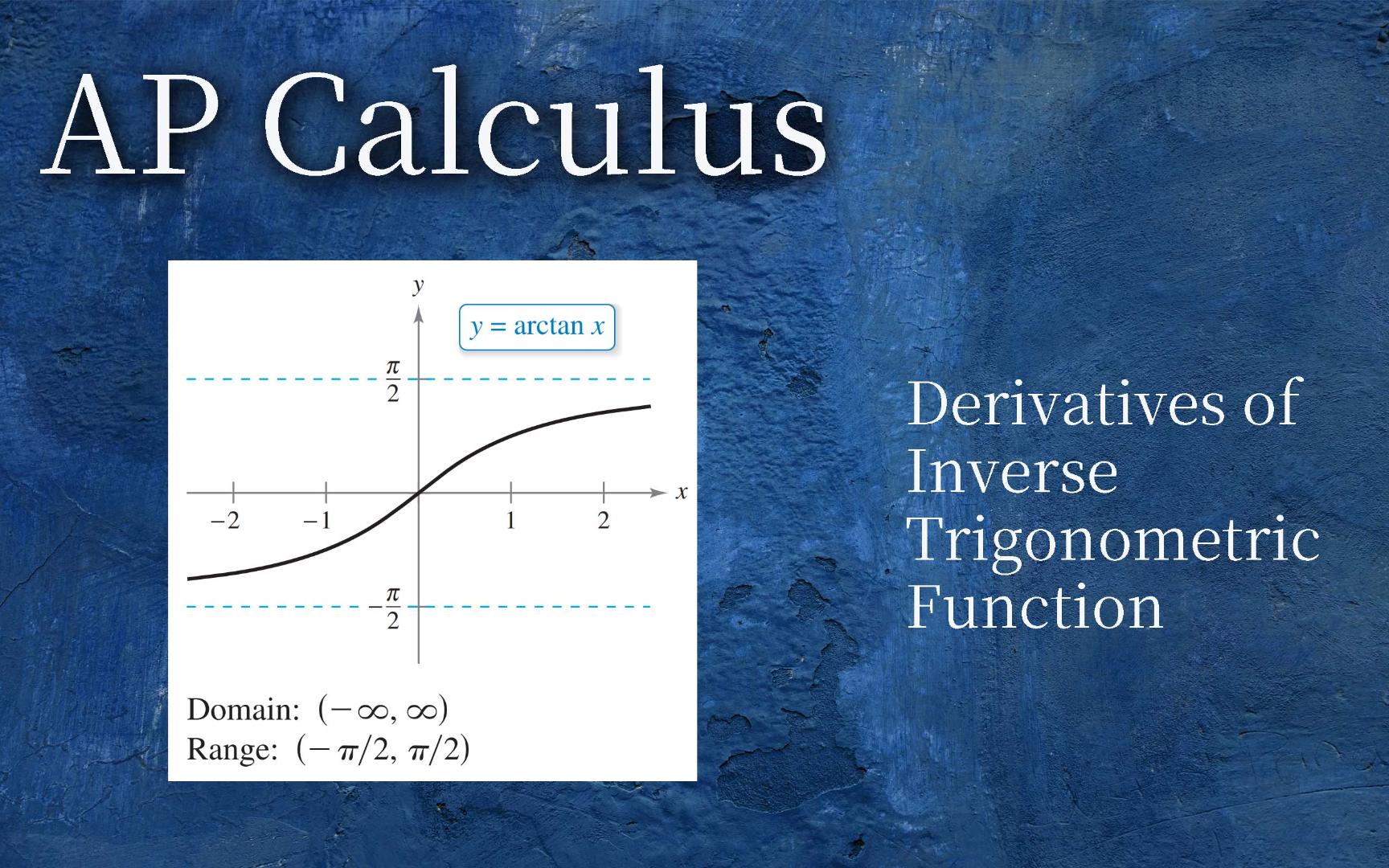 [图]14-derivative of inverse trigonometric function反三角函数求导