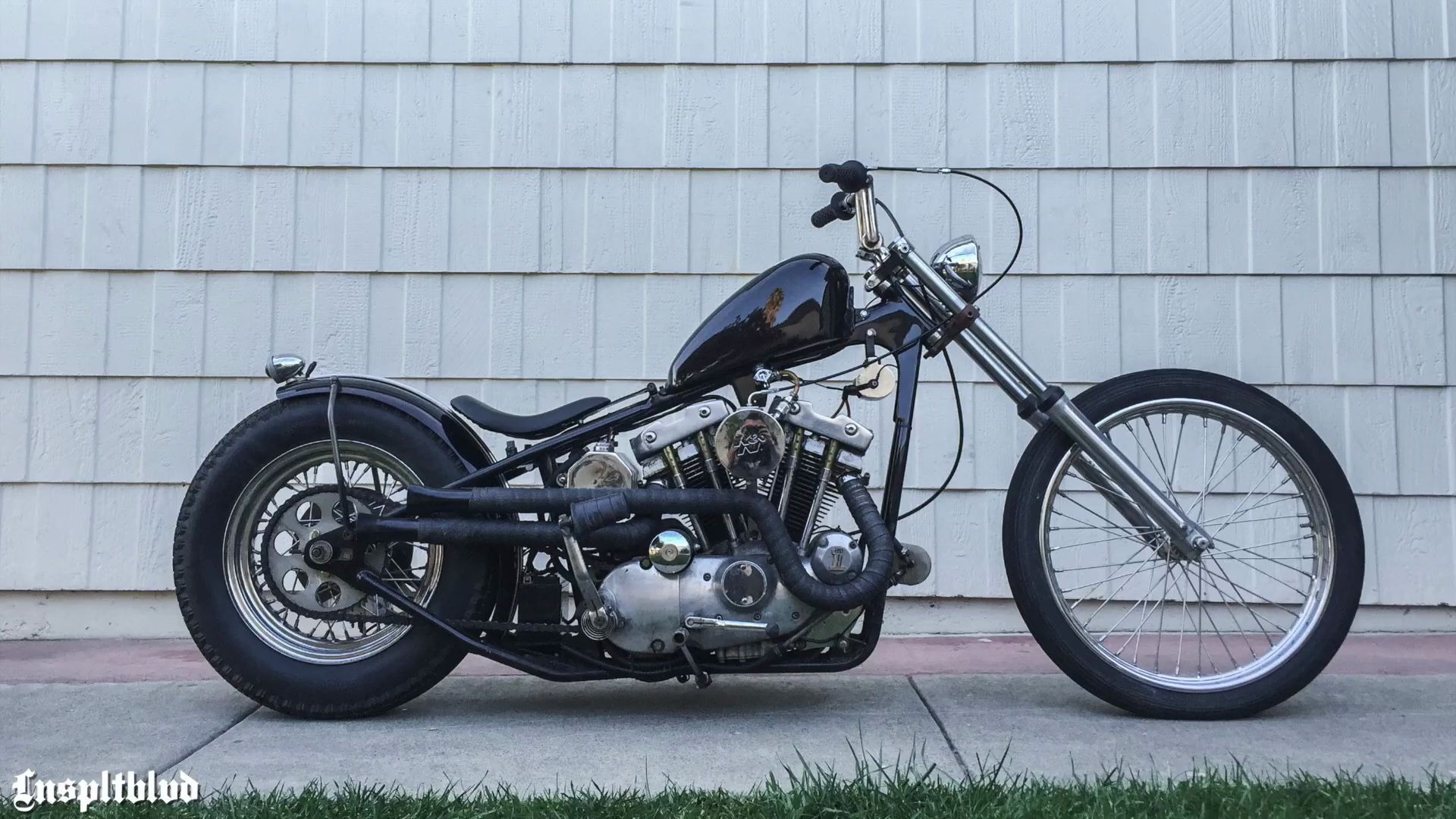 哈雷ironhead 改装 bobber 风格复古摩托车